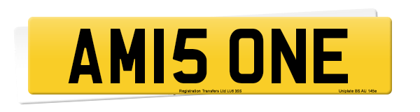 Registration number AM15 ONE